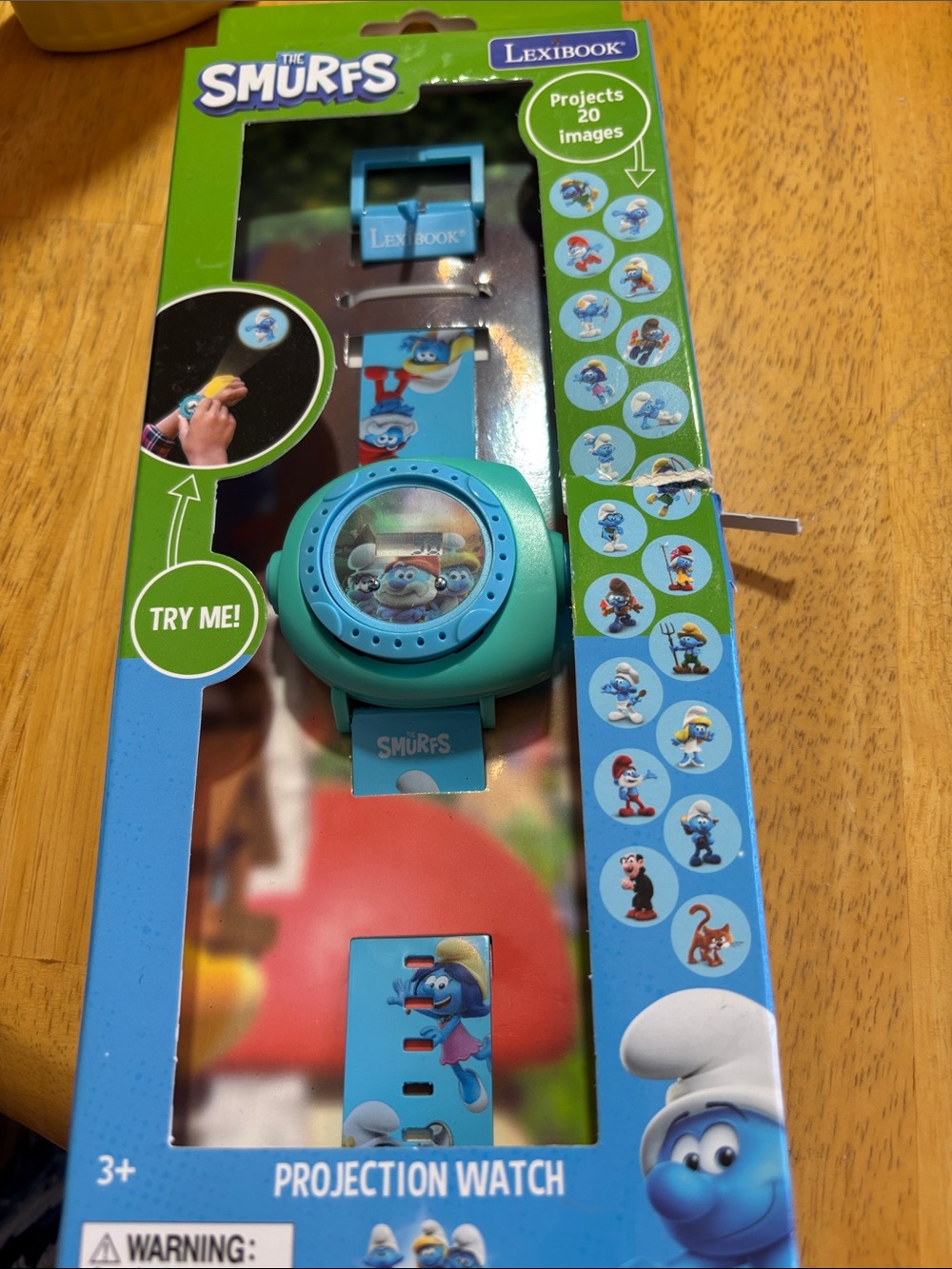 Kids Smurfs Projection Watch - Untested As Is